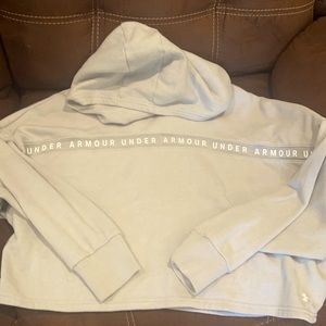 Under Armour cropped grey hoodie
